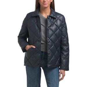 BOD & CHRISTENSEN Leather Quilted Puffer Jacket